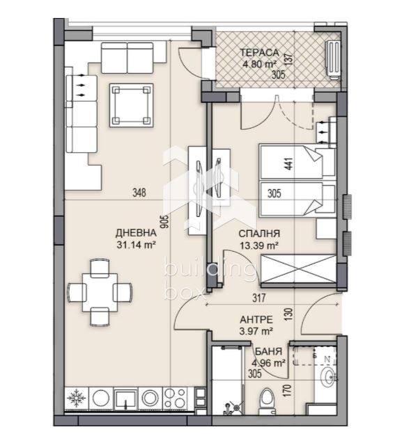 For Sale  1 bedroom Plovdiv , Gagarin , 79 sq.m | 92246285 - image [2]