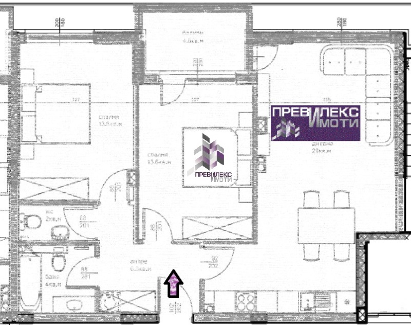 Продава  3-стаен град Пловдив , Коматевски възел , 95 кв.м | 88560428