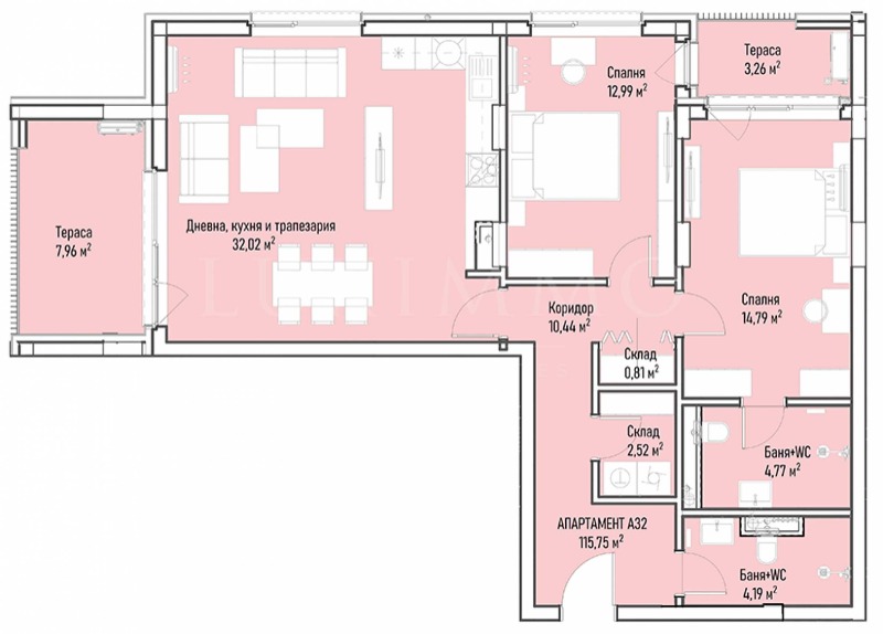 En venta  2 dormitorios Sofia , Mladost 4 , 143 metros cuadrados | 36459183 - imagen [3]