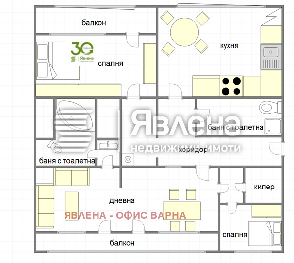 Til salgs  3 soverom Varna , Grand Mol , 106 kvm | 87008828 - bilde [3]