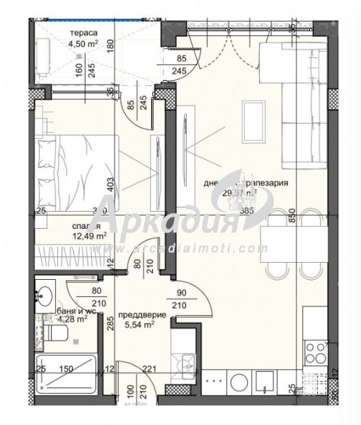 Продается  1 спальня Пловдив , Тракия , 79 кв.м | 65334587 - изображение [2]