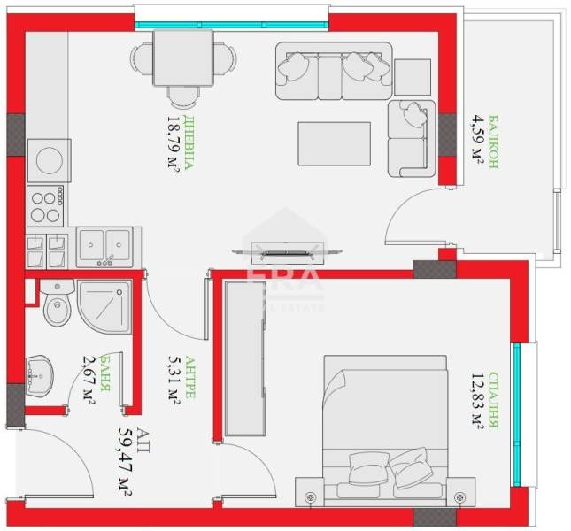 Продава  2-стаен град Варна , Владислав Варненчик 1 , 59 кв.м | 28068497 - изображение [2]