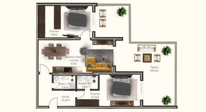 En venta  2 dormitorios Varna , k.k. Chayka , 213 metros cuadrados | 26366352