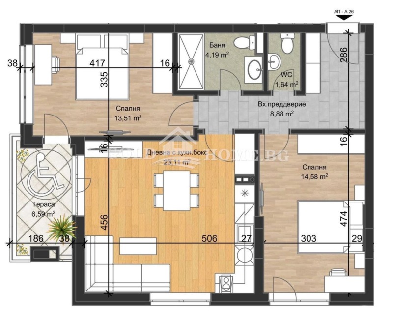 Продава 3-СТАЕН, гр. Пловдив, Остромила, снимка 2 - Апартаменти - 52549269