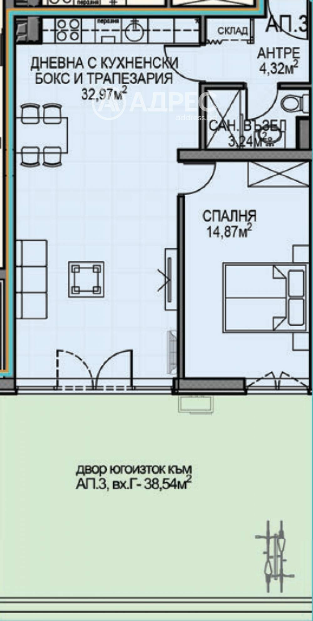 Продава 2-СТАЕН, гр. София, Обеля 2, снимка 4 - Апартаменти - 54041997