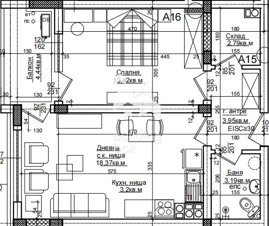 Продава 2-СТАЕН, гр. Хисаря, област Пловдив, снимка 2 - Апартаменти - 53082057