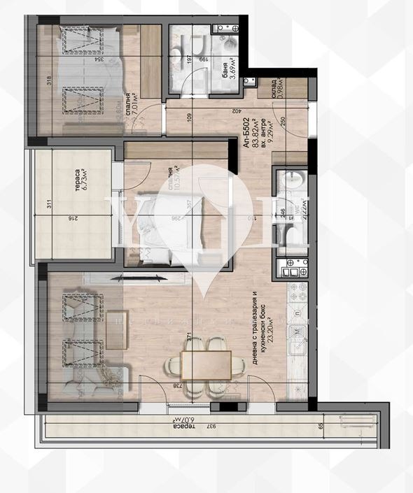 Продава 3-СТАЕН, гр. София, Люлин - център, снимка 6 - Апартаменти - 51191855