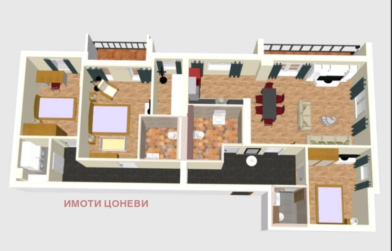 Продава  Многостаен град Стара Загора , Железник - център , 166 кв.м | 80890801 - изображение [3]