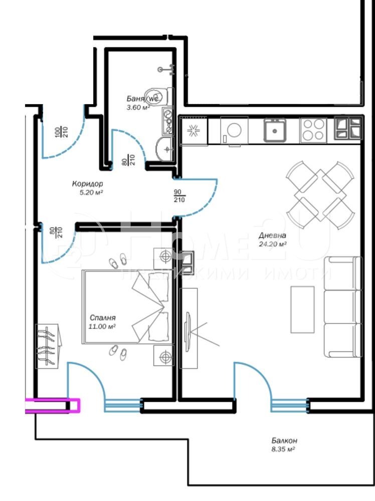 Продава  2-стаен град Варна , м-т Пчелина , 67 кв.м | 13173554 - изображение [2]