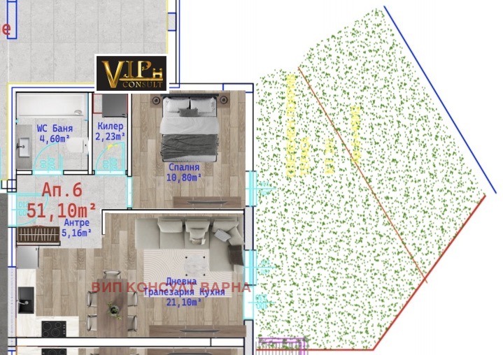 Zu verkaufen  1 Schlafzimmer Warna , Winiza , 68 qm | 10315278 - Bild [4]