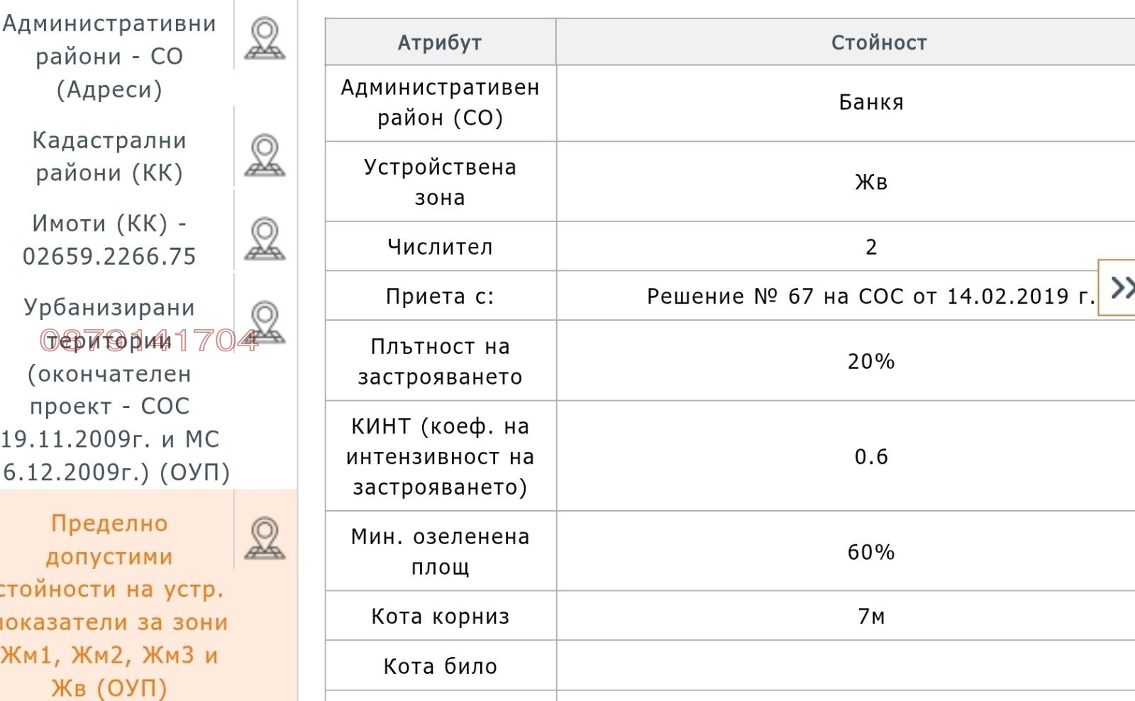 Продава ПАРЦЕЛ, гр. София, гр. Банкя, снимка 3 - Парцели - 53782091