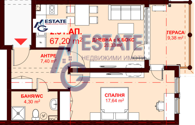 Продава 2-СТАЕН в област Бургас, гр. Свети Влас - 85 кв.м / 109 393 € » 213 954.11 лв., ЕМ ДЖИ ЕСТЕЙТ