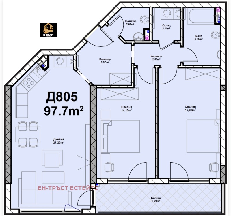 À vendre  2 chambres Sofia , Poligona , 115 m² | 10720548 - image [9]