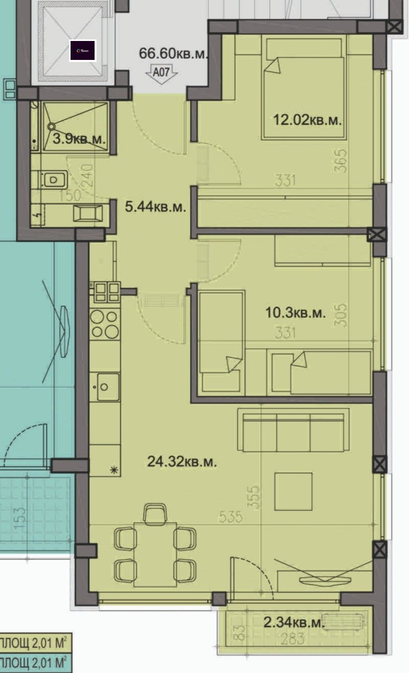 Zu verkaufen  2 Schlafzimmer Warna , Briz , 82 qm | 69090375 - Bild [3]