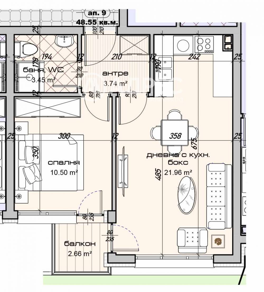 Продава 2-СТАЕН, гр. Варна, Изгрев, снимка 2 - Апартаменти - 55886761