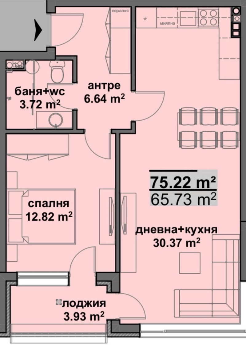 Продава 2-СТАЕН в град Бургас, Мадика - 75 кв.м / 90 540 € » 177 080.85 лв., ПРАЙМ РИЪЛ ЕСТЕЙТС ЕООД