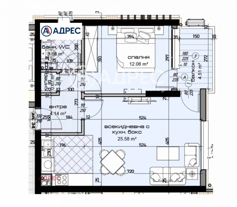 Продава 2-СТАЕН, гр. Варна, Младост 1