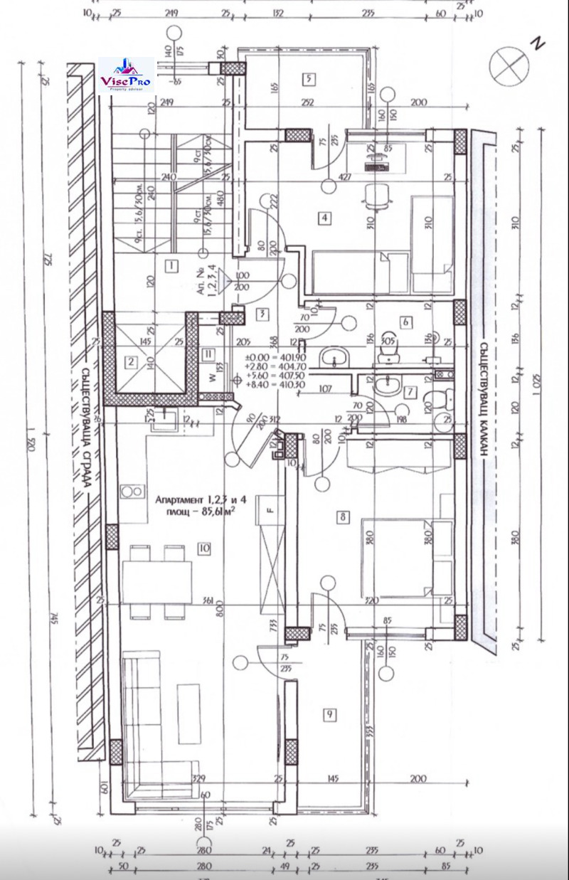 Продава 3-СТАЕН, гр. Благоевград, Широк център, снимка 2 - Апартаменти - 53239850