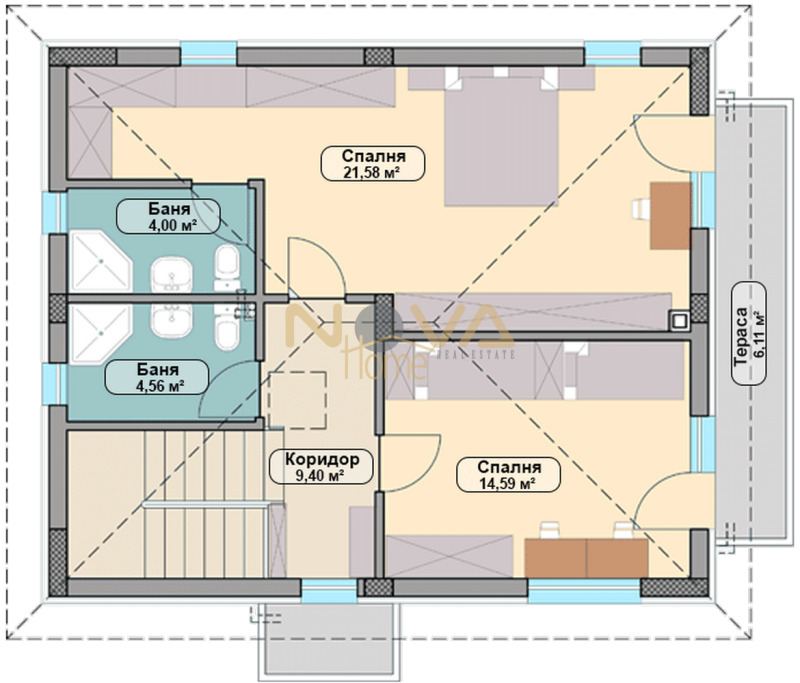 Продава  Къща област Варна , с. Приселци , 158 кв.м | 65013106 - изображение [13]