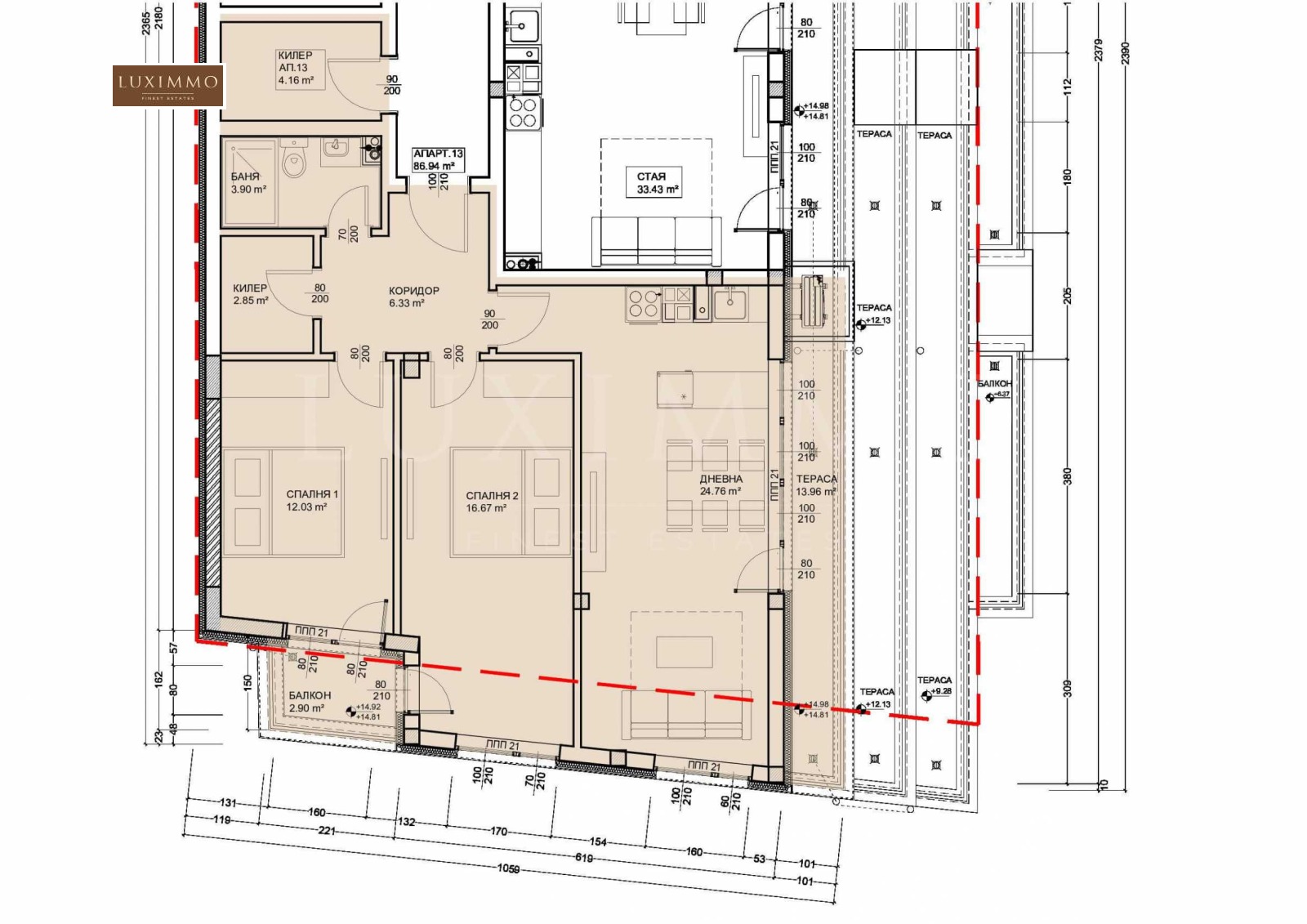 Продава 3-СТАЕН, гр. Варна, Левски 1, снимка 2 - Апартаменти - 42684371