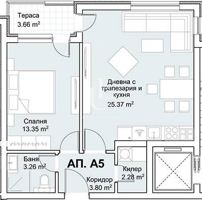 Продава 2-СТАЕН, гр. София, Хладилника, снимка 6 - Aпартаменти - 47789785