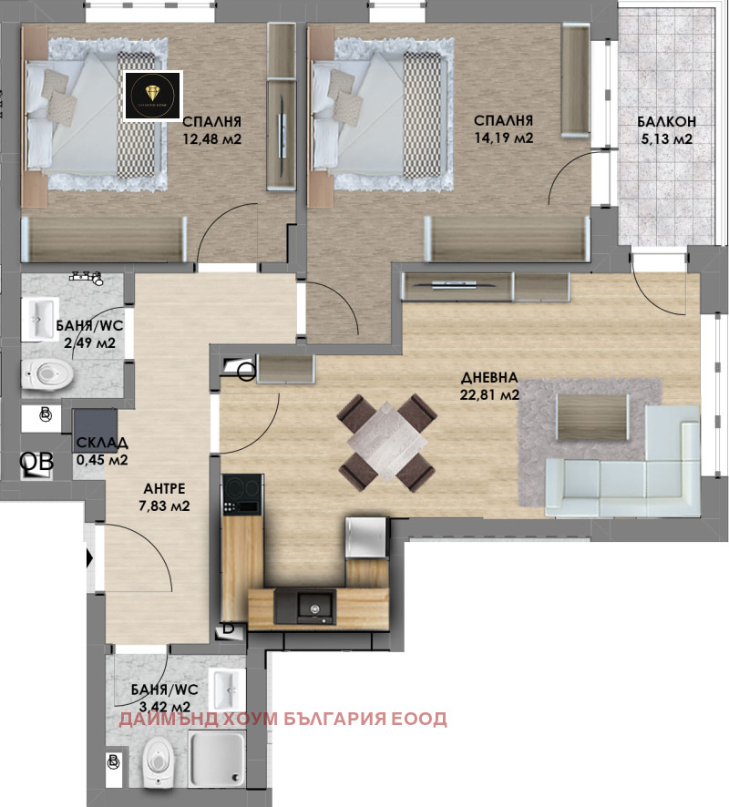 Продава 3-СТАЕН, гр. Пловдив, Христо Смирненски, снимка 2 - Aпартаменти - 47267472