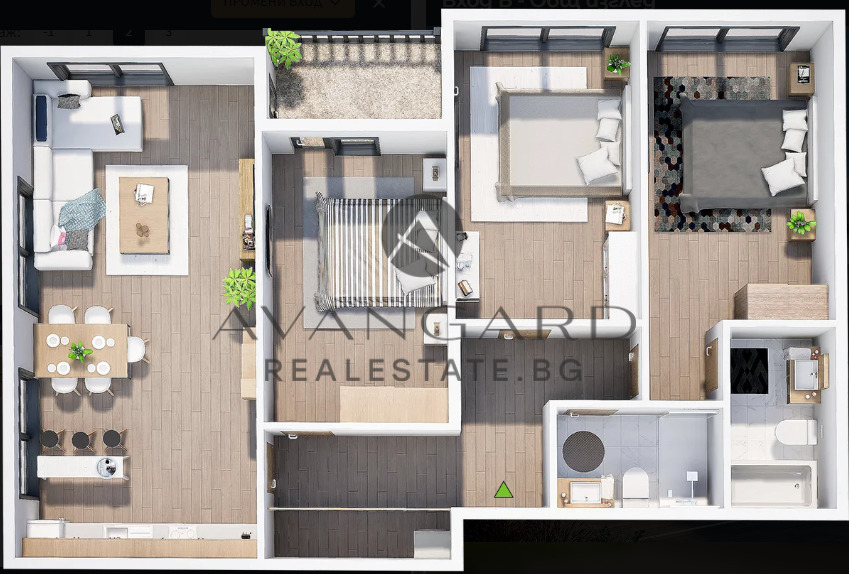 Продава 4-СТАЕН, гр. Пловдив, Прослав, снимка 2 - Апартаменти - 53706713