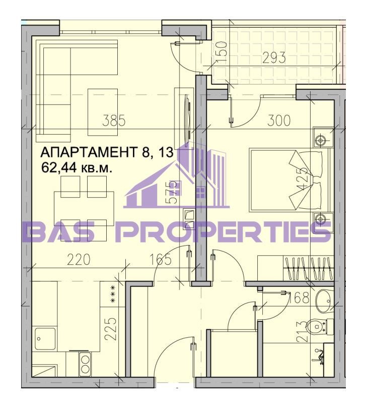 Продается  1 спальня София , Модерно предградие , 74 кв.м | 54554321