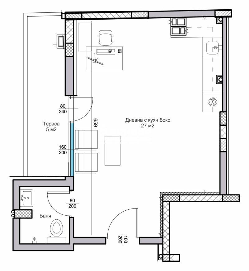 Til salg  Kontor Plovdiv , Tsentar , 40 kvm | 64766761 - billede [4]