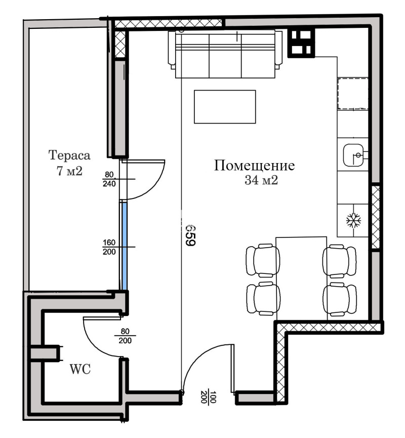 Til salgs  Kontor Plovdiv , Tsentar , 40 kvm | 64766761 - bilde [3]