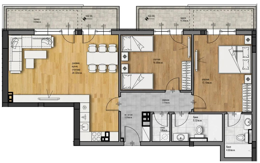 Продава 3-СТАЕН, гр. Пловдив, Христо Смирненски, снимка 2 - Апартаменти - 43621814