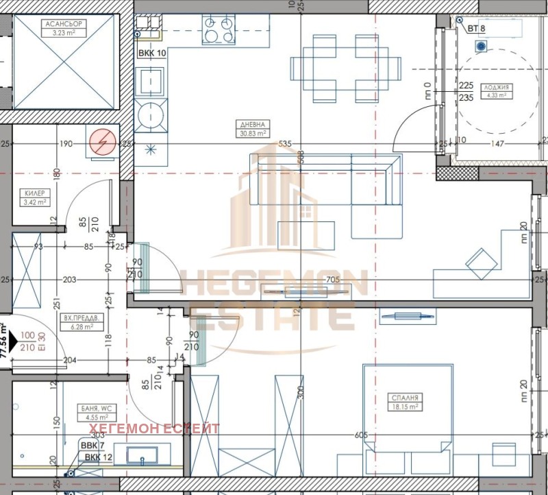 Продава 2-СТАЕН в град Варна, Владислав Варненчик 1 - 92 кв.м / 128 228 € » 250 792.17 лв., ХЕГЕМОН ЕСТЕЙТ