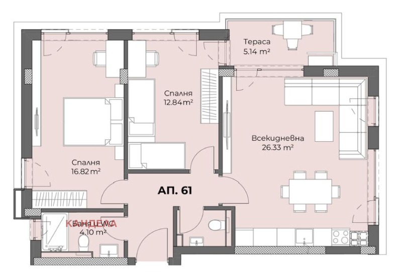 Продава 3-СТАЕН, гр. Пловдив, Христо Смирненски, снимка 2 - Aпартаменти - 48337487