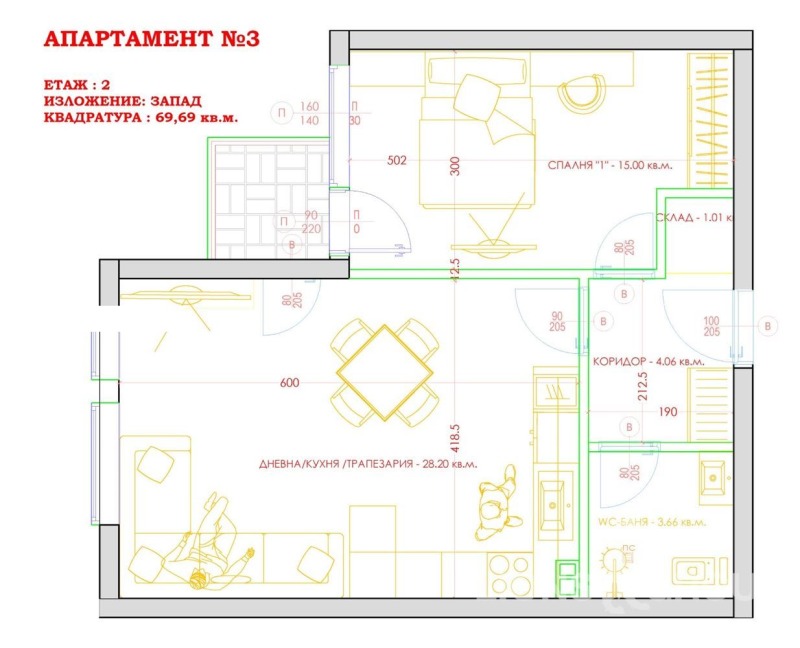 Продава 2-СТАЕН, гр. Варна, Изгрев, снимка 2 - Aпартаменти - 49419874