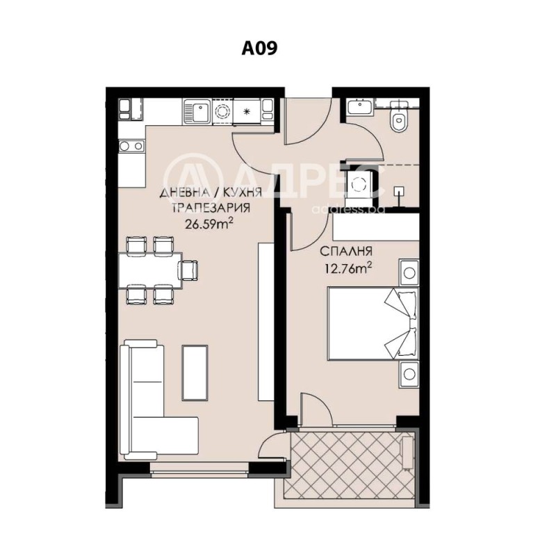 Te koop  1 slaapkamer Sofia , Ljulin 9 , 69 m² | 83102247 - afbeelding [2]