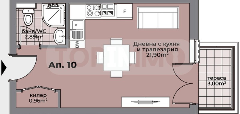 Продава  1-стаен град Варна , Погреби , 42 кв.м | 50761996 - изображение [5]
