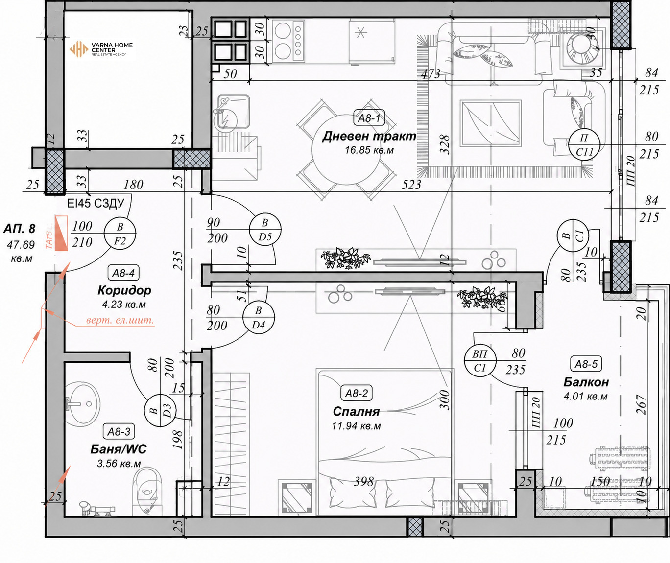 Продава 2-СТАЕН, гр. Варна, Бриз, снимка 10 - Апартаменти - 55780769
