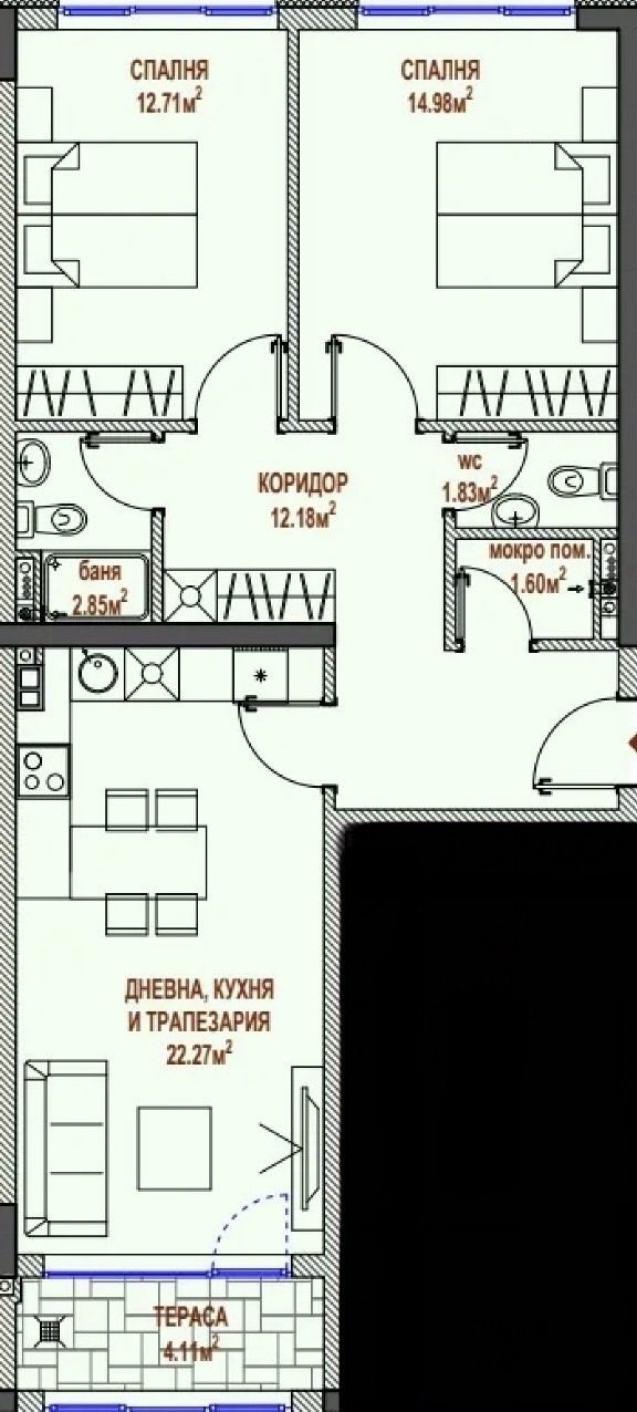 For Sale  2 bedroom Sofia , Lyulin 4 , 100 sq.m | 63781662 - image [6]