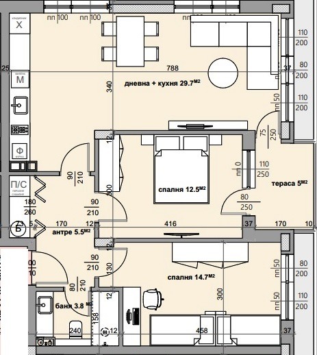 Na prodej  2 ložnice Stara Zagora , Železnik - iztok , 99 m2 | 56497908 - obraz [3]