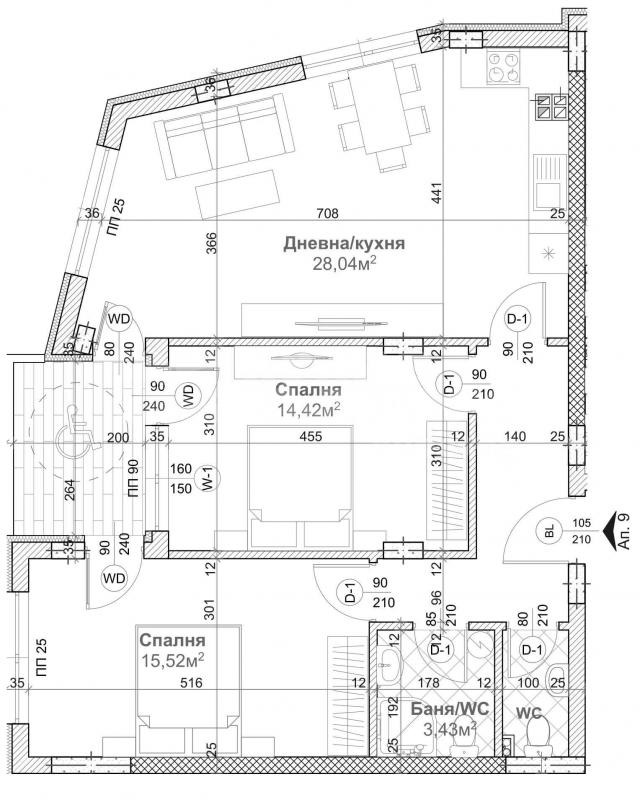 Продава 3-СТАЕН, гр. Варна, Левски 1, снимка 4 - Aпартаменти - 48135044