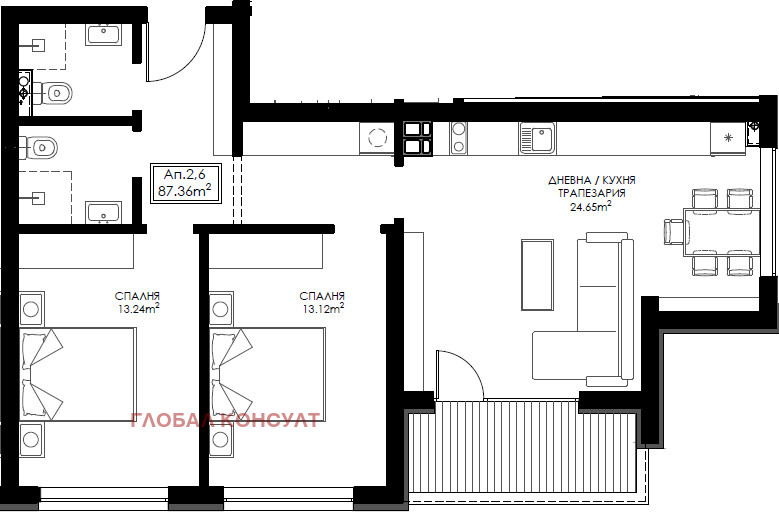 Продава 3-СТАЕН, гр. София, област София-град, снимка 4 - Апартаменти - 54203025
