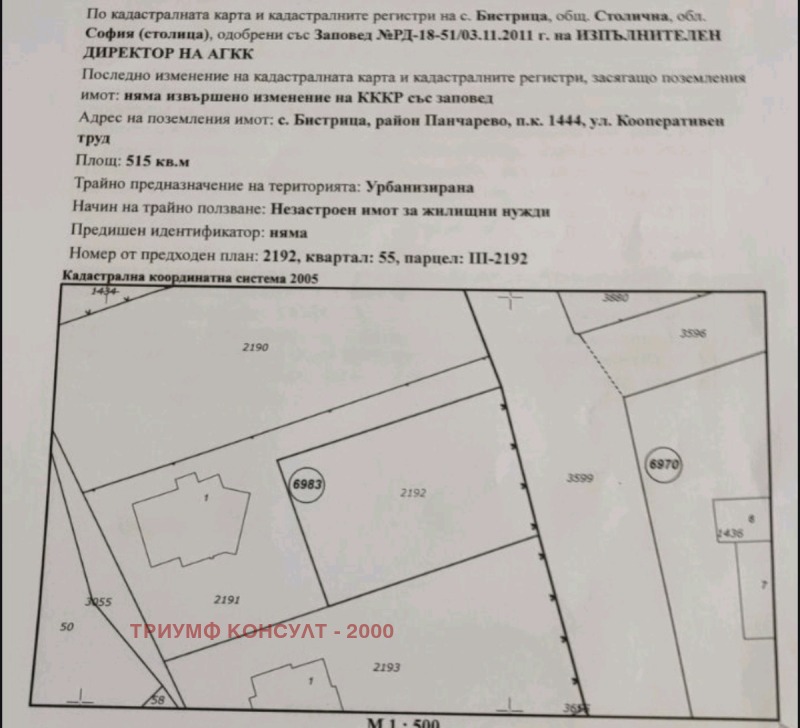 Eladó  Cselekmény Sofia , Bistrica , 515 négyzetméter | 17446446