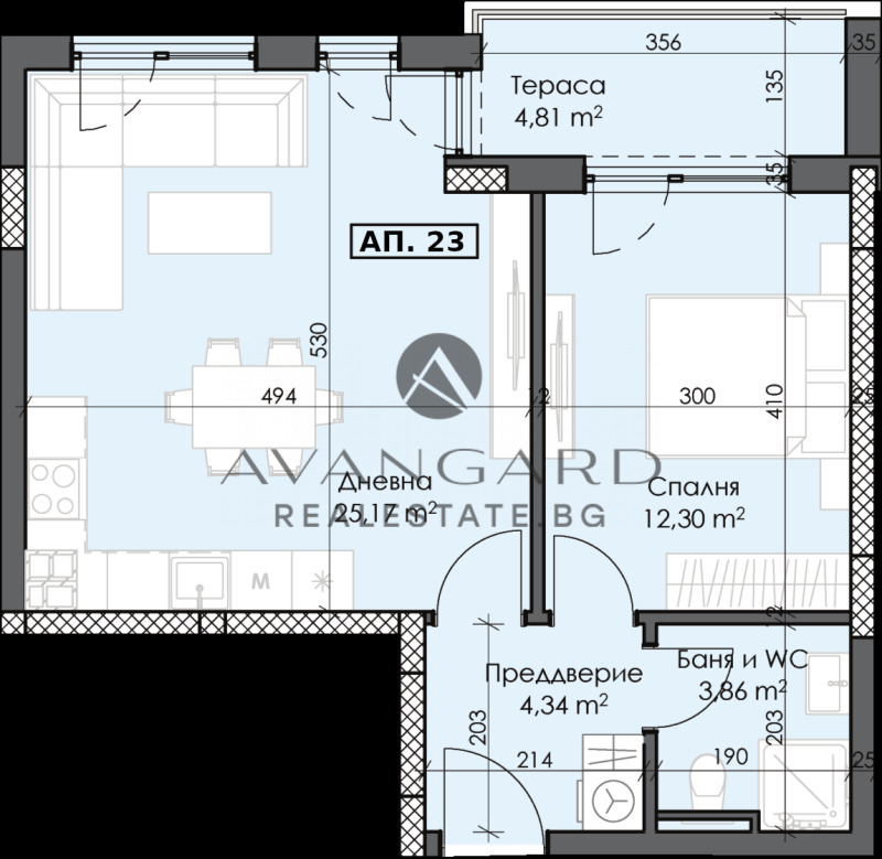 Продава  2-стаен град Пловдив , Тракия , 72 кв.м | 26000779 - изображение [4]