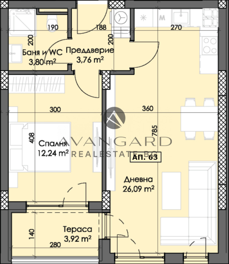 Na sprzedaż  1 sypialnia Plowdiw , Trakija , 70 mkw | 26000779 - obraz [5]