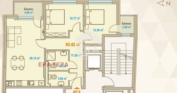Продава 3-СТАЕН, гр. София, Зона Б-19, снимка 2 - Апартаменти - 54289324
