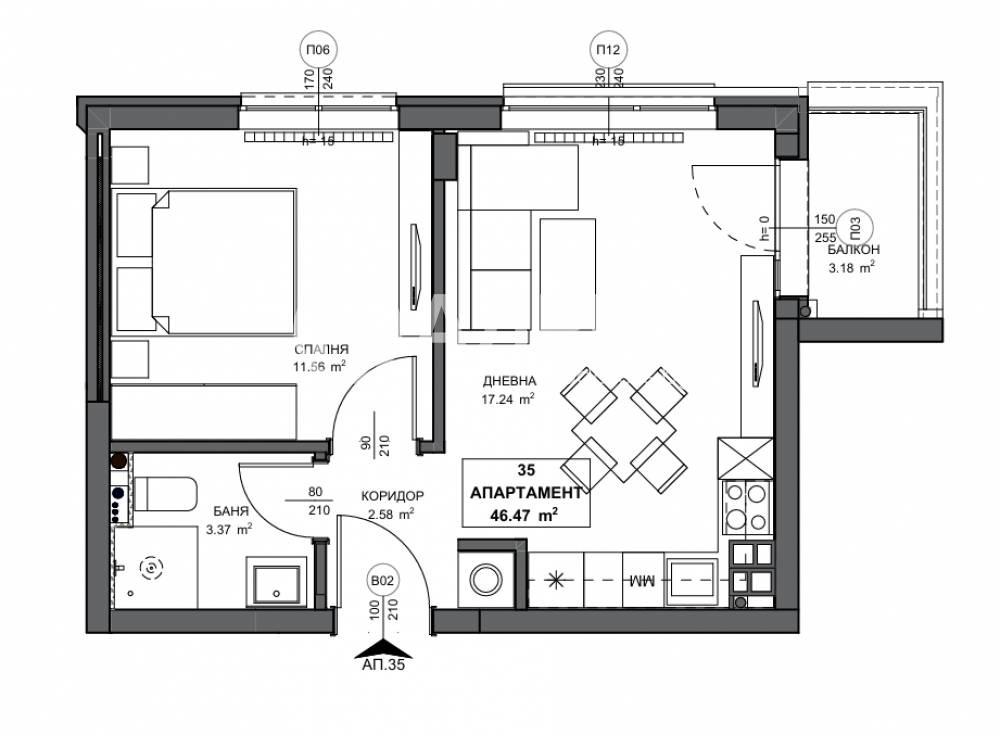 Продава 2-СТАЕН, гр. София, Обеля 2, снимка 4 - Апартаменти - 54074679