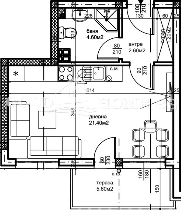 In vendita  Studio Plovdiv , Belomorski , 47 mq | 59165378 - Immagine [2]