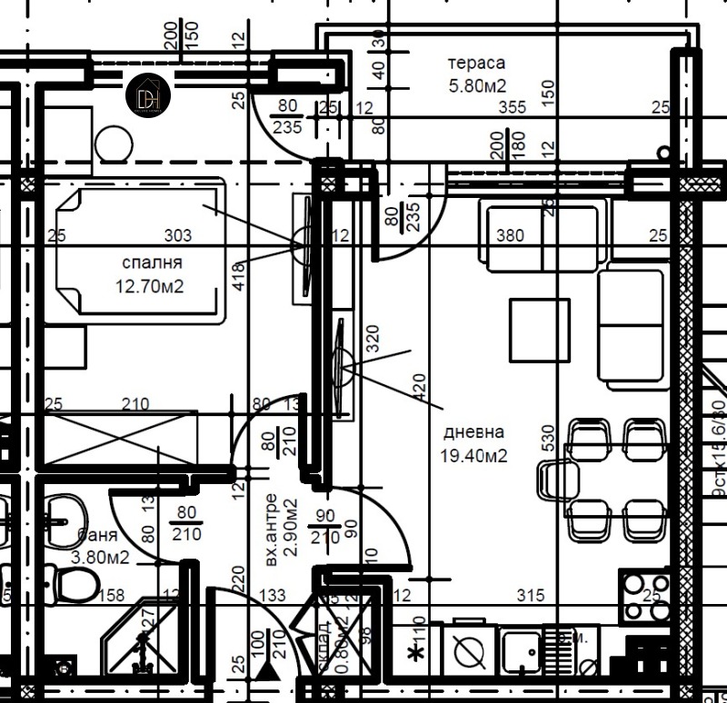 Продава  2-стаен град Пловдив , Беломорски , 58 кв.м | 77608239 - изображение [2]