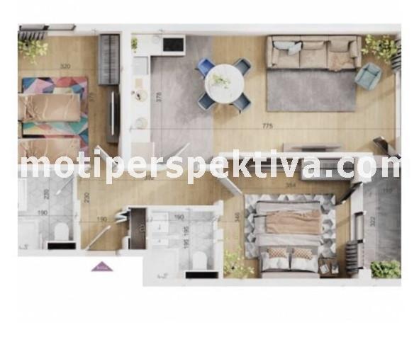 Продается  2 спальни Пловдив , Тракия , 95 кв.м | 65993837 - изображение [10]