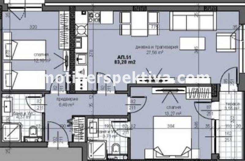 Продается  2 спальни Пловдив , Тракия , 95 кв.м | 65993837 - изображение [9]